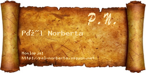 Pál Norberta névjegykártya